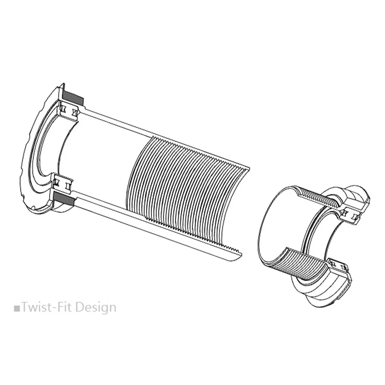 Tripeak JetStream Pro PF30 Twist-Fit 3in1 Bottom Bracket (30mm,DUB,HG24)