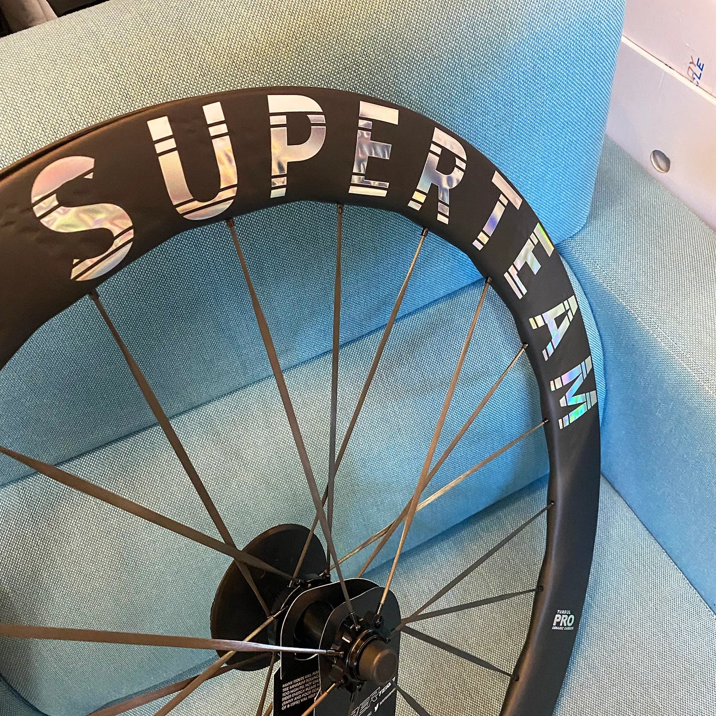 SuperTeam Turbul Pro 58 Ceramic Carbon Spoke Road Wheelset Tubeless Ready Disc