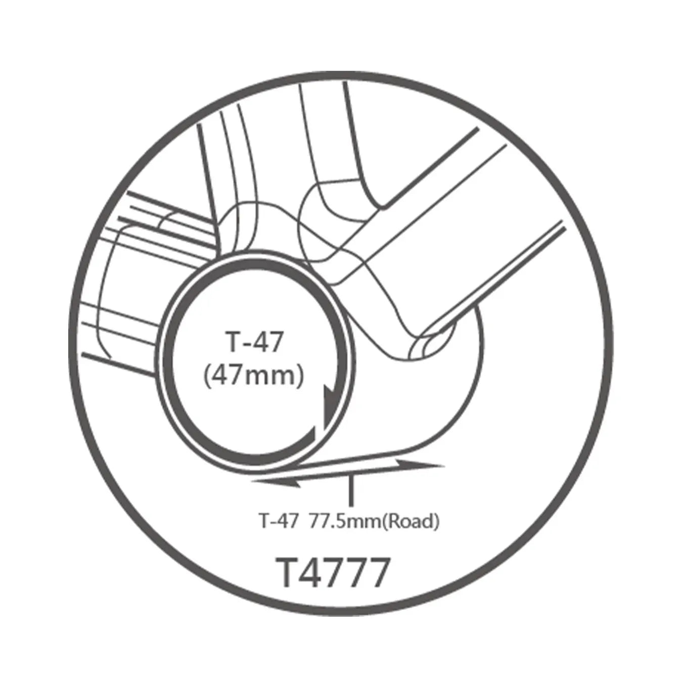 Tripeak JetStream Pro T47A 77.5mm 3in1 Ceramic Bottom Bracket (30mm,DUB,HG24)