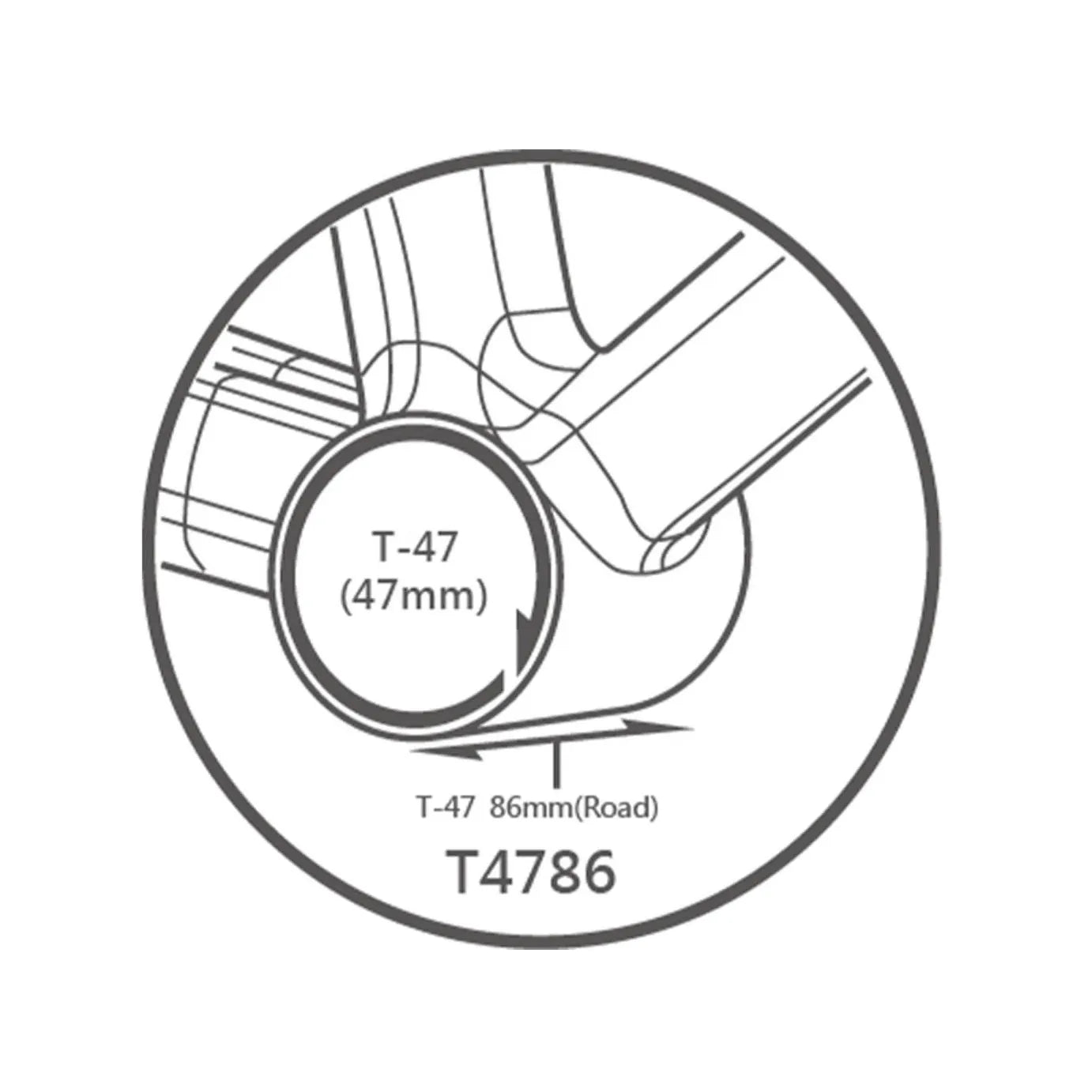 Tripeak T47 86mm 3in1 Bottom Bracket (30mm,DUB,HG24)