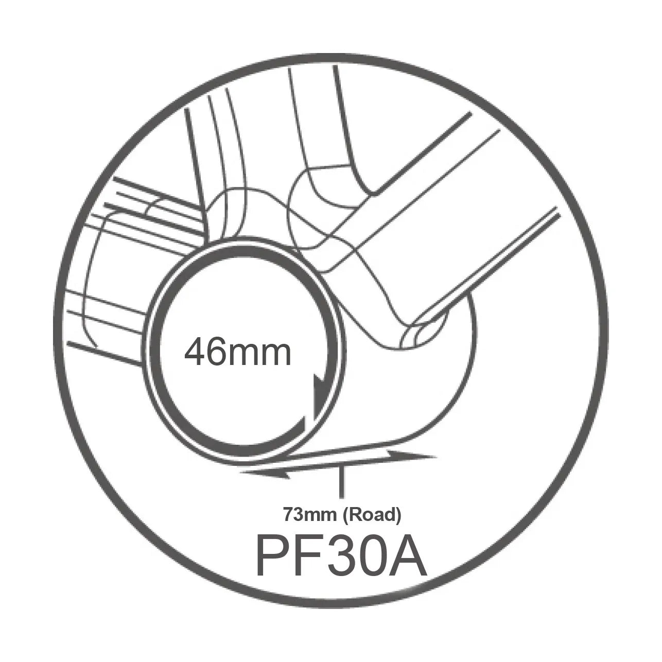 Tripeak PF30A 73mm 3in1 Bottom Bracket (30mm,DUB,HG24)