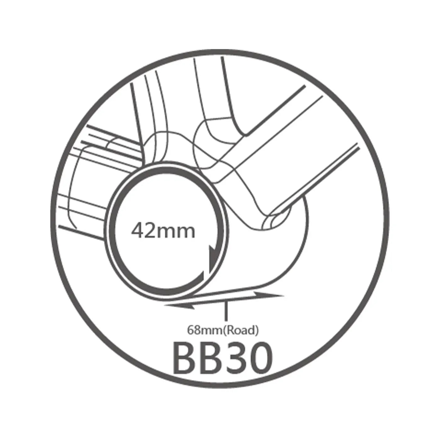 Tripeak BB30 68mm 3in1 Bottom Bracket (30mm,DUB,HG24)