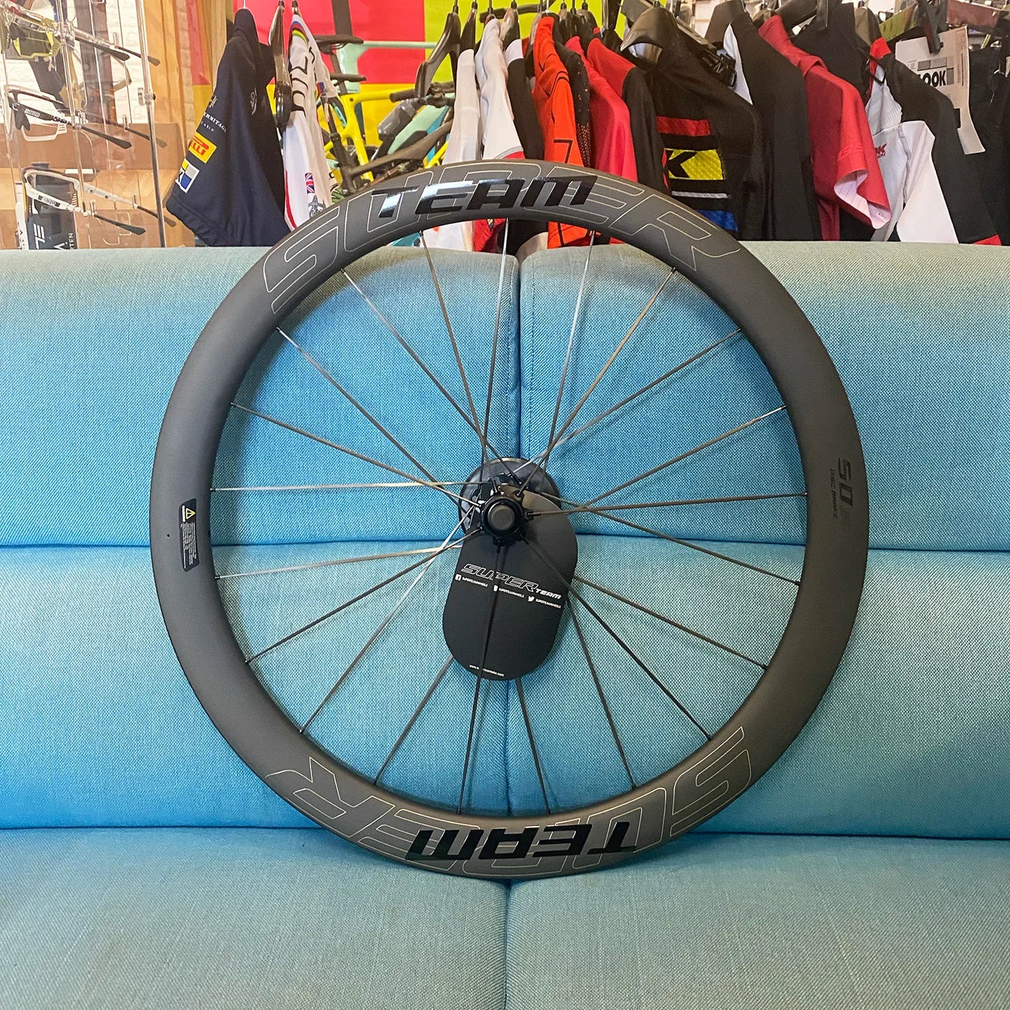 SuperTeam 50SL Ceramic Carbon Spoke Road Wheelset Tubeless Ready Disc