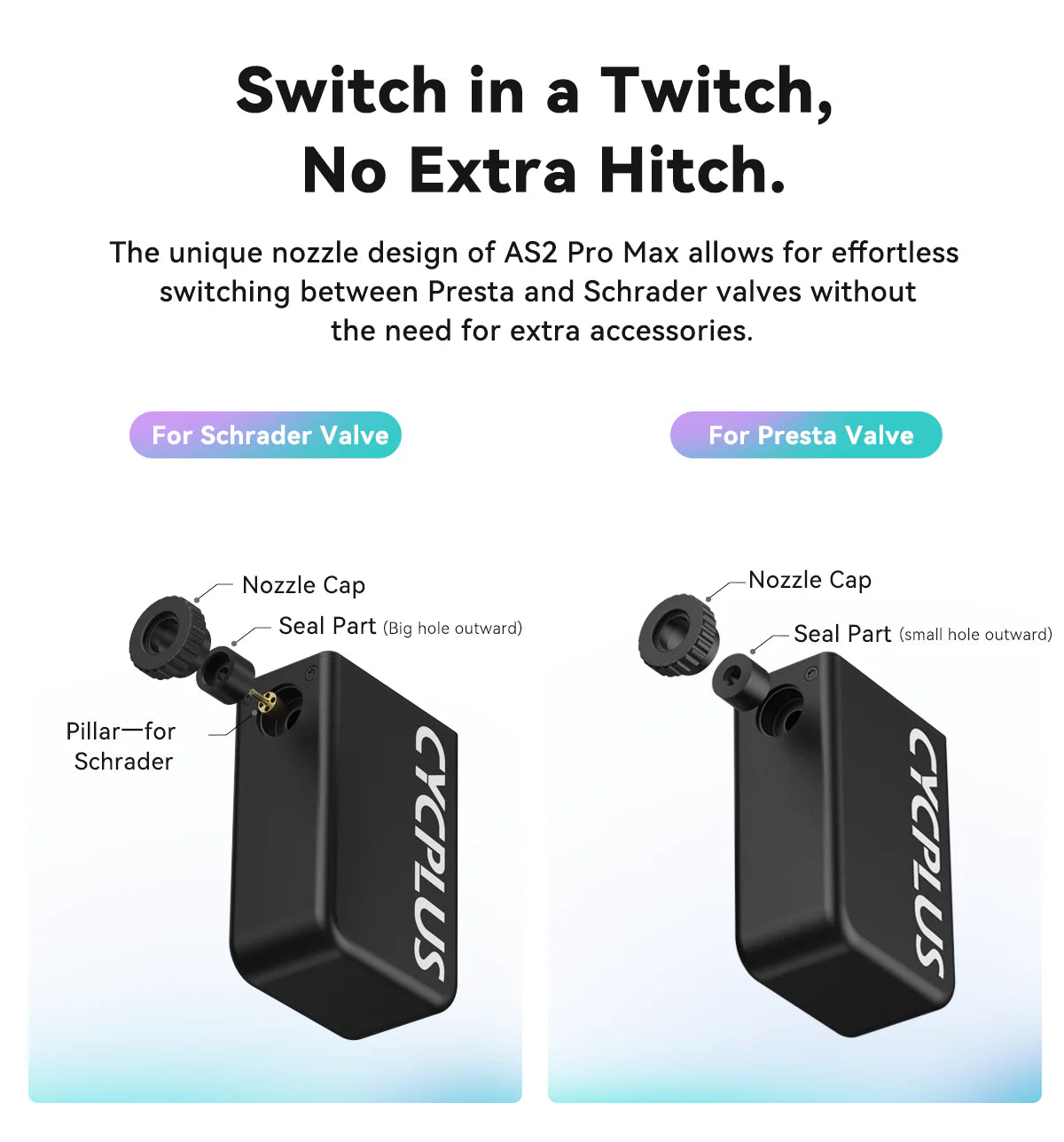 TINY E-PUMP FOR BIKE AS2 PRO MAX