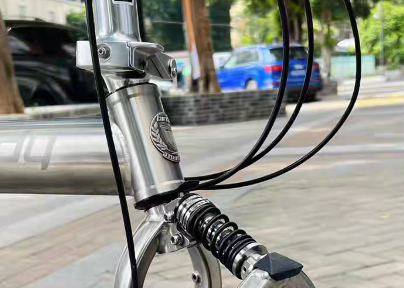 MULTI-S Limited edition titanium adjustable front shock for Birdy