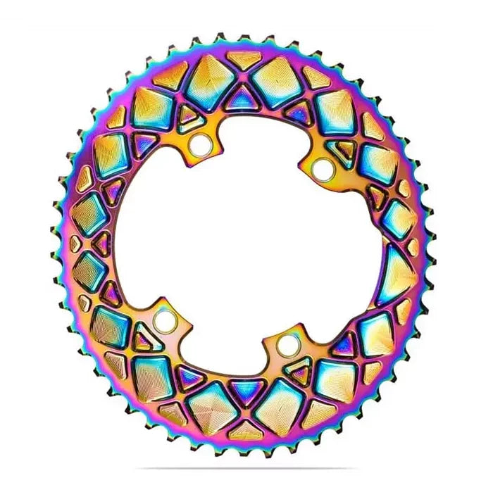 AbsoluteBlack Premium Oval 2X BCD110X4 Road Chainring (For Shimano)