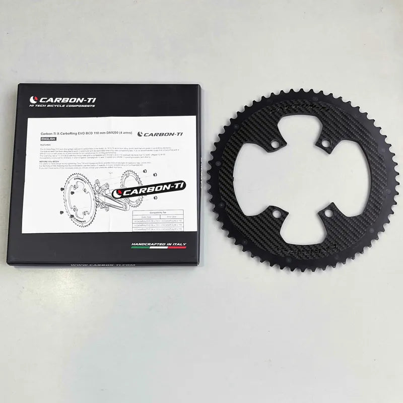 Carbon-Ti X-CarboRing EVO BCD110x4 Chainring (For DA9200/ ULT 8100)