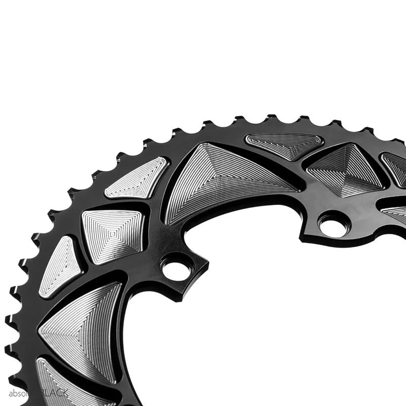 AbsoluteBlack Premium Round 2X BCD110x4 Road Chainring (For DA R9100 & ULT R8000 & 105 R7000)