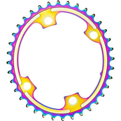 AbsoluteBlack Premium Oval 2X BCD110X4 Road Chainring (For Shimano)