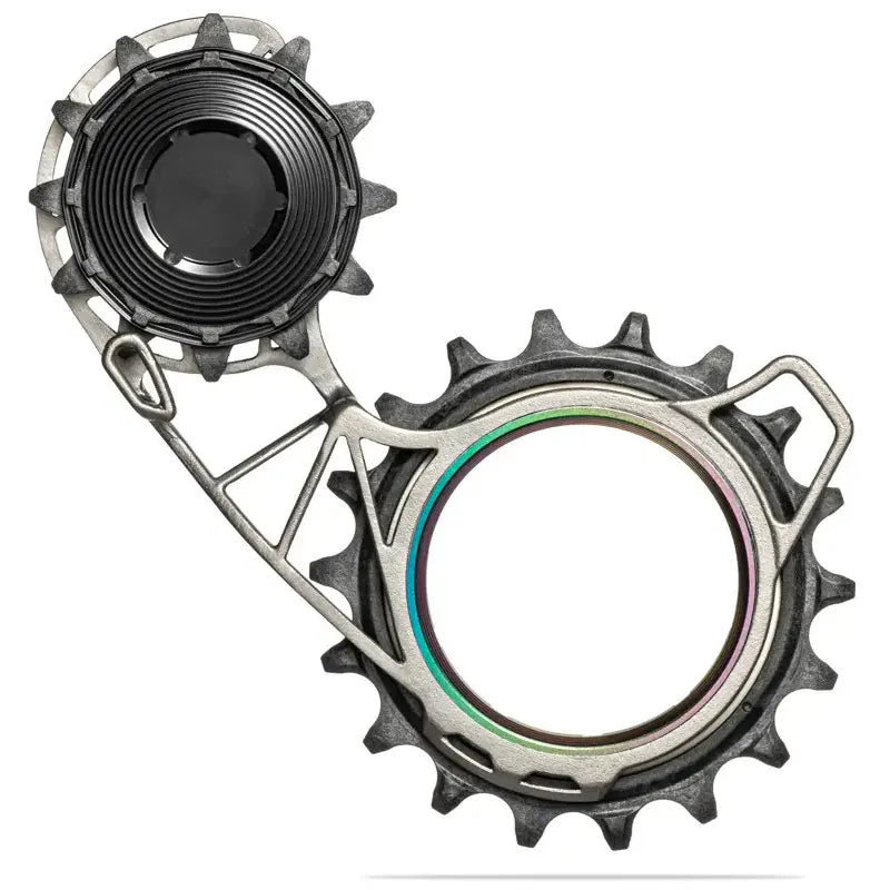 AbsoluteBLACK Hollowcage Titanium Ceramic Oversized Derailleur Pulley Cage Shimano 9250