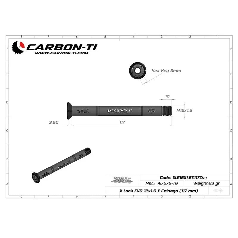 Carbon-Ti X-Lock EVO 12x1.5 X-Colnago Axle