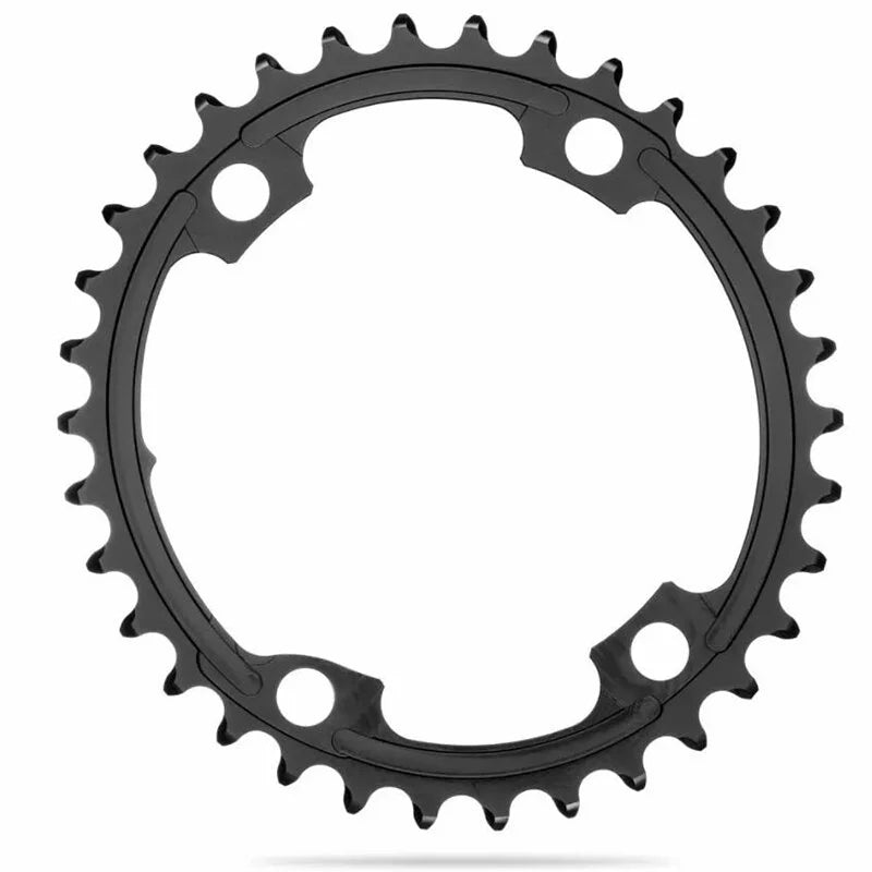 AbsoluteBlack Premium Oval 2X BCD110X4 Road Chainring (For Shimano)