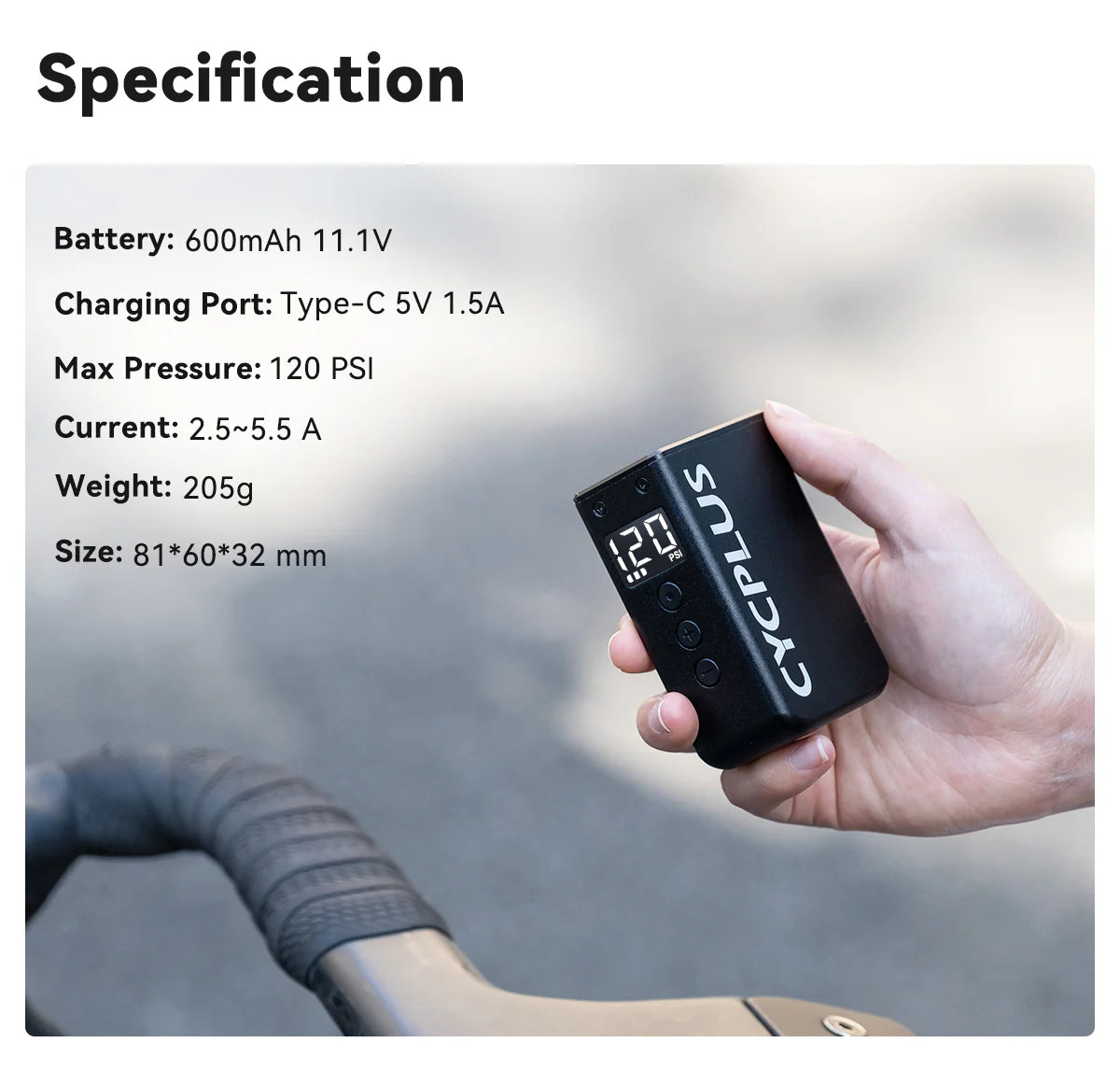 TINY E-PUMP FOR BIKE AS2 PRO MAX