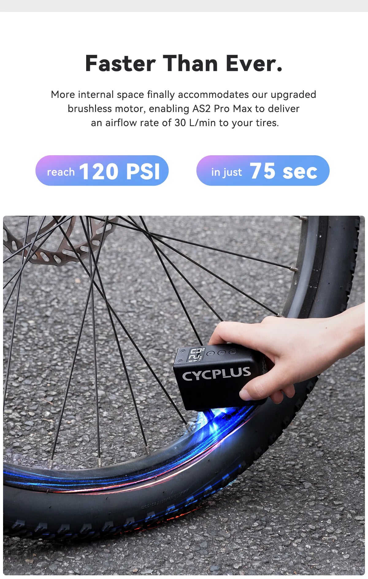TINY E-PUMP FOR BIKE AS2 PRO MAX