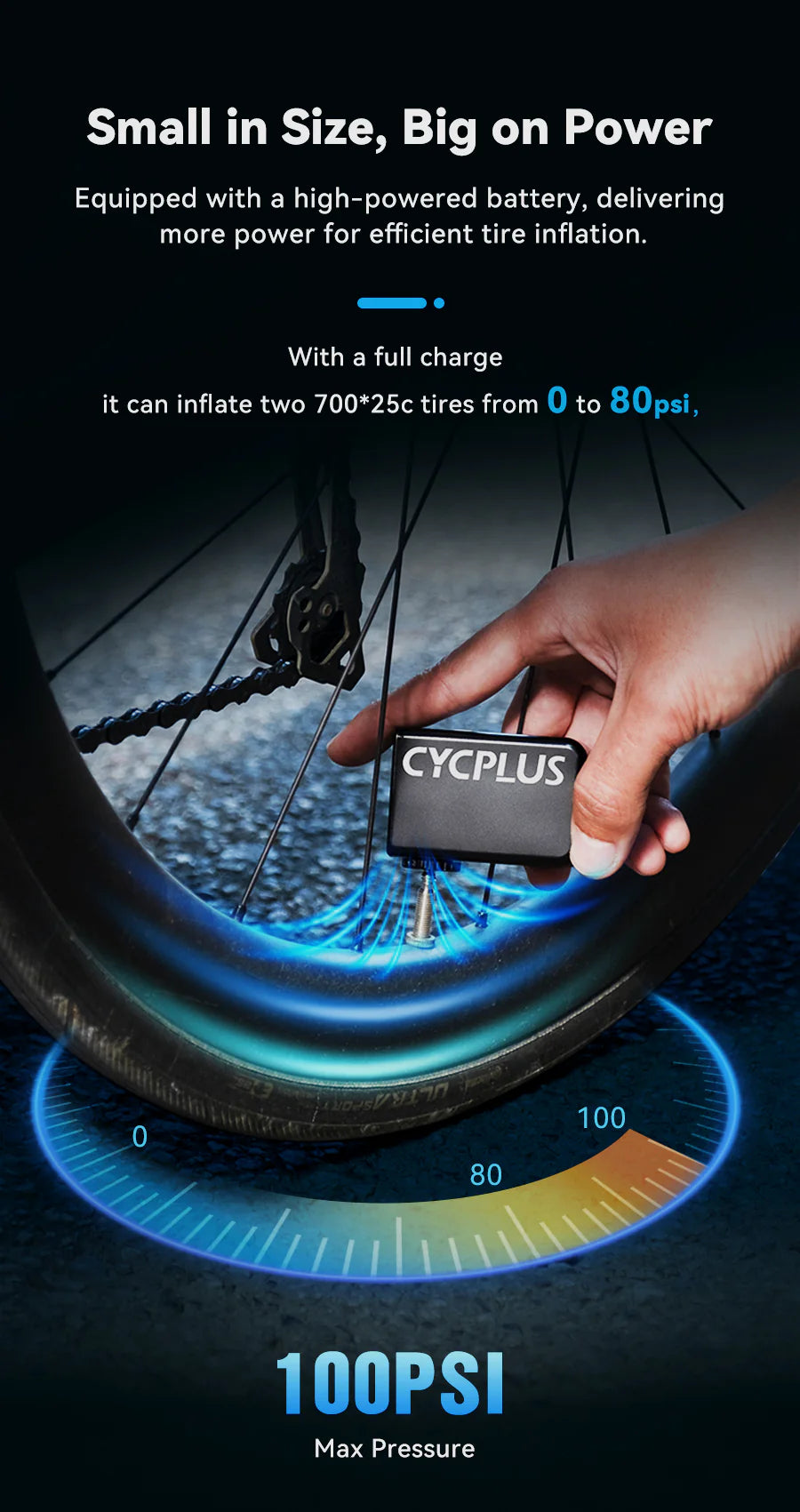 CYCPLUS TINY E-PUMP FOR BIKE AS2