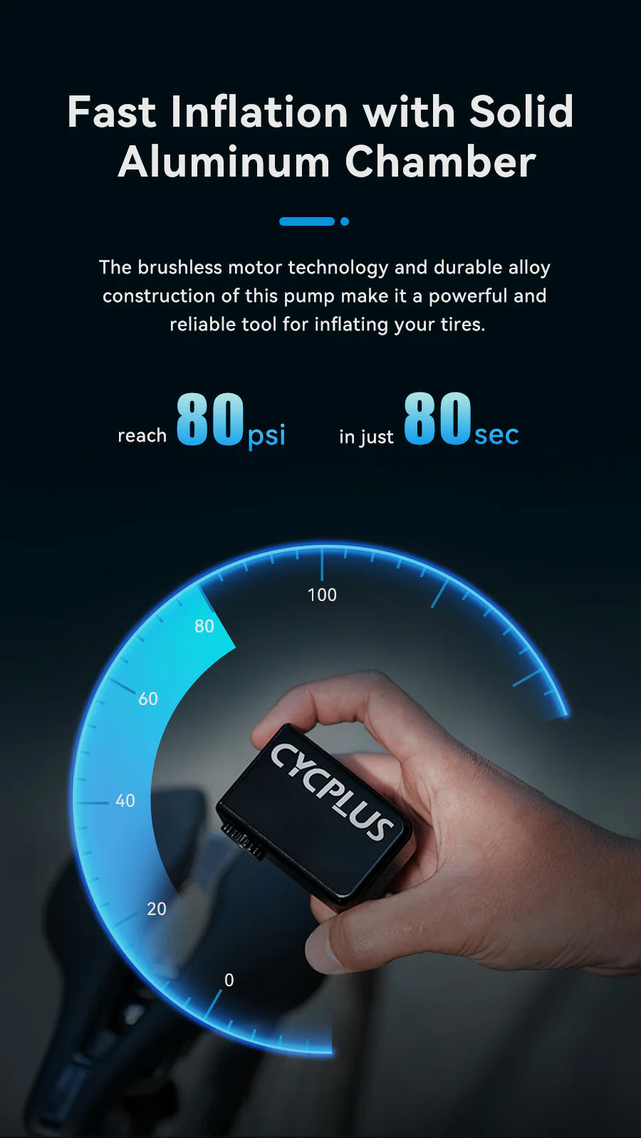 CYCPLUS TINY E-PUMP FOR BIKE AS2