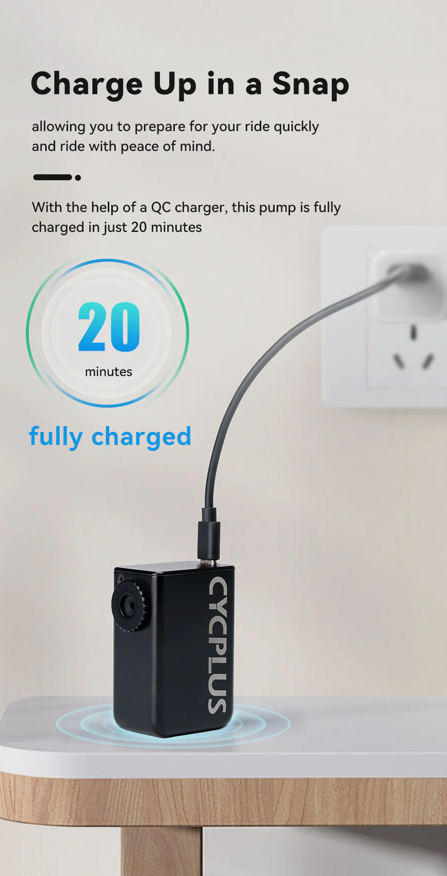 CYCPLUS TINY E-PUMP FOR BIKE AS2