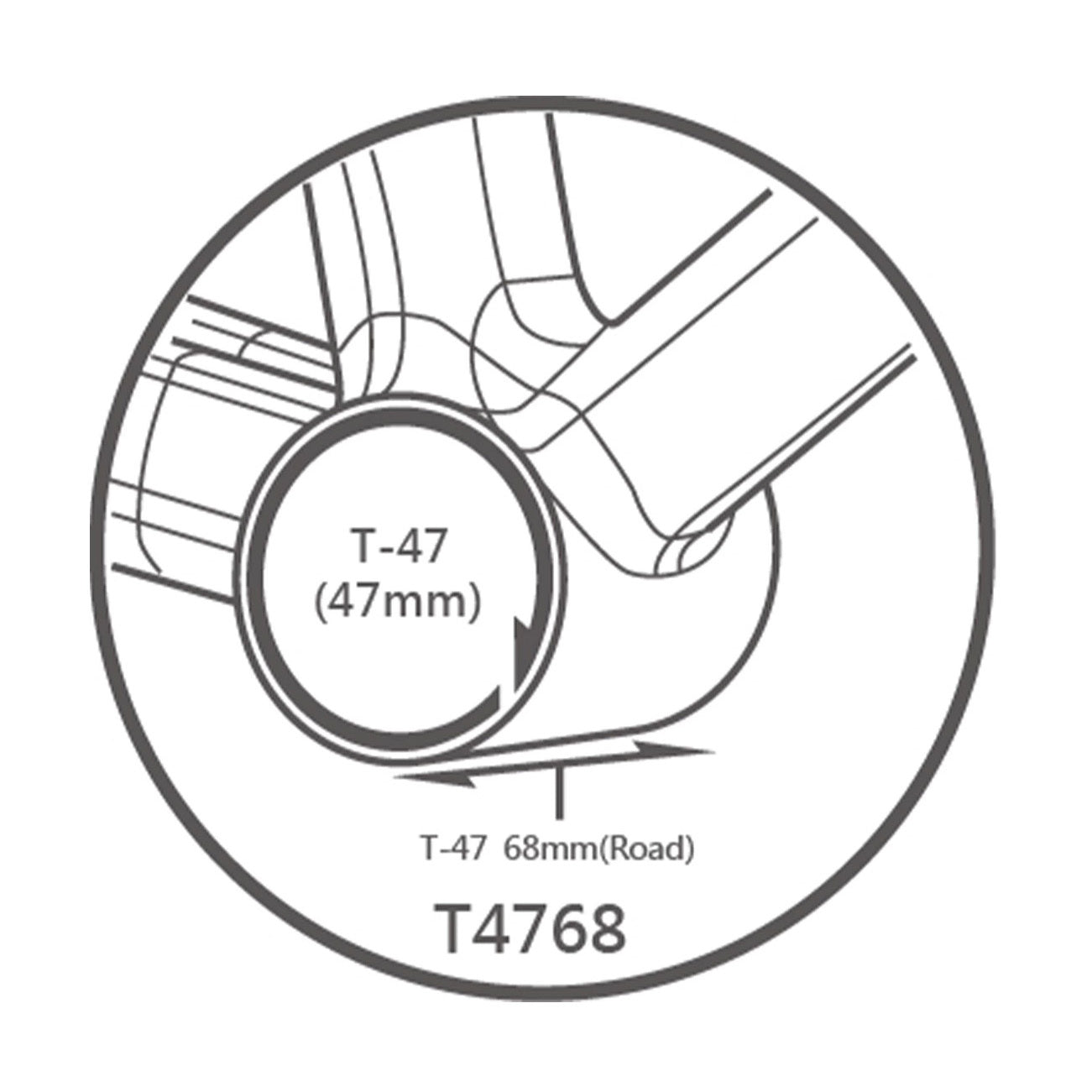 Tripeak JetStream Pro T47 68mm 3in1 Ceramic Bottom Bracket (30mm,DUB,HG24)