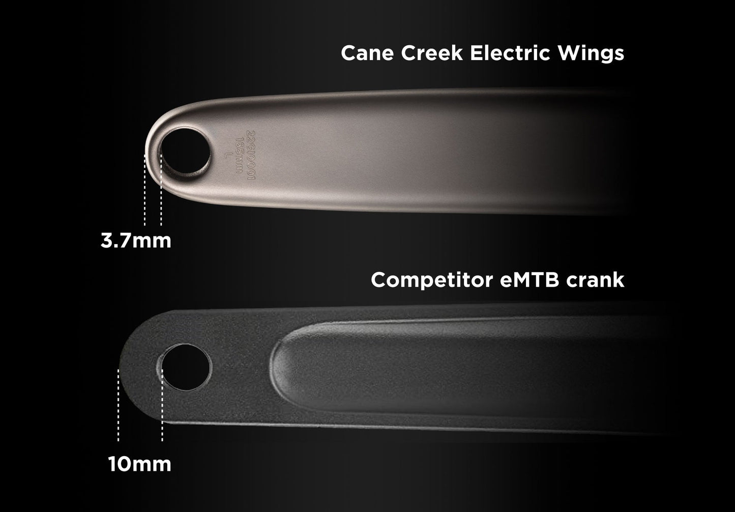Cane Creek Electric Wings 3D-Printed E-Bike Titanium Cranks
