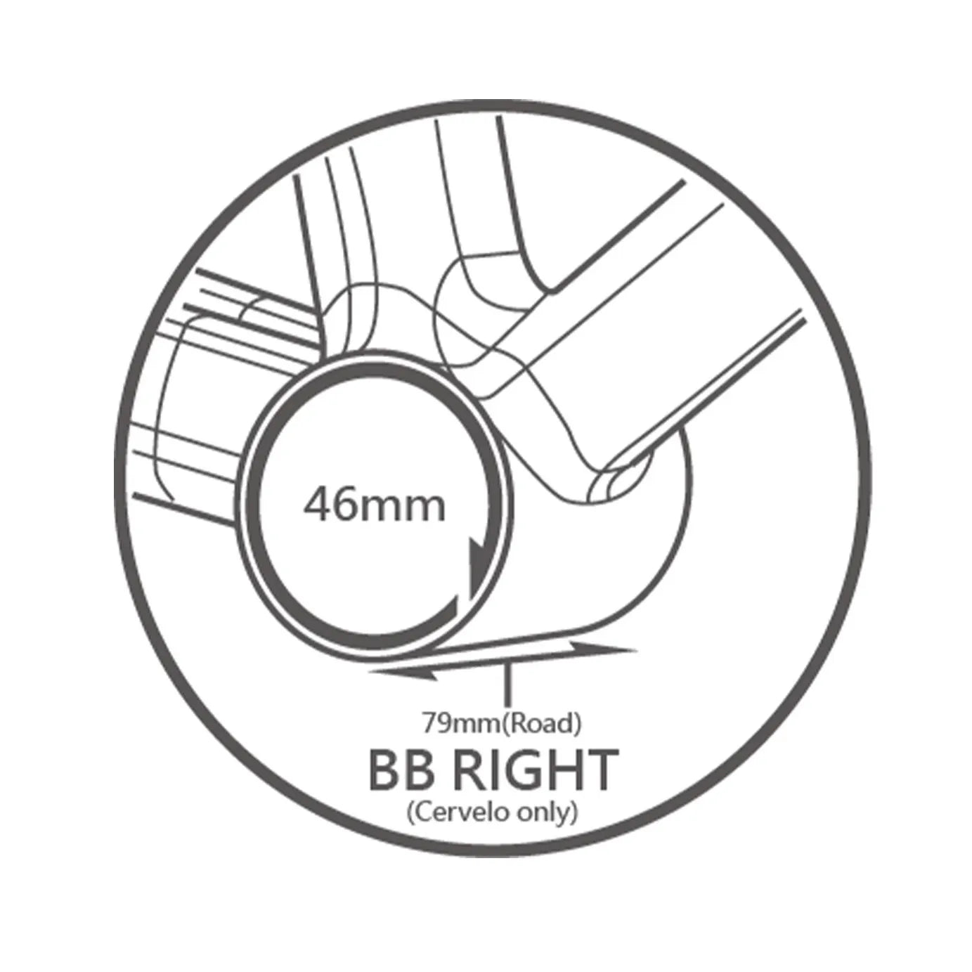 Tripeak BBRight 79mm 3in1 Bottom Bracket (30mm,DUB,HG24)