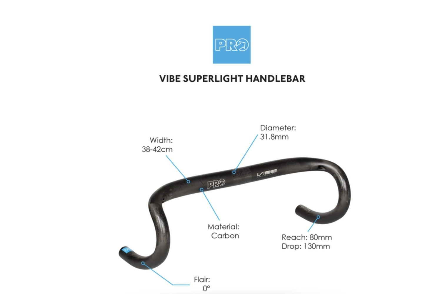 PRO VIBE SUPERLIGHT CARBON HANDLEBAR(DI2) 超輕碳纖公路彎把