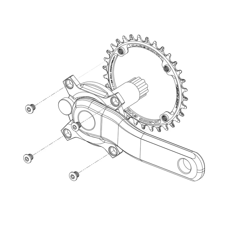 Carbon-Ti X-Ring EVO BCD104x4 Chainring